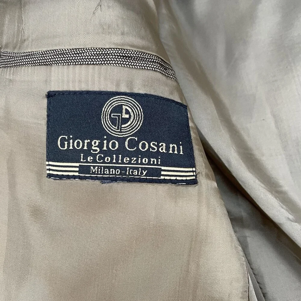 Giorgio Cosani‎ Super 110 Wool w/ Cashmere Blend Brown Blazer Sz 42L (READ)